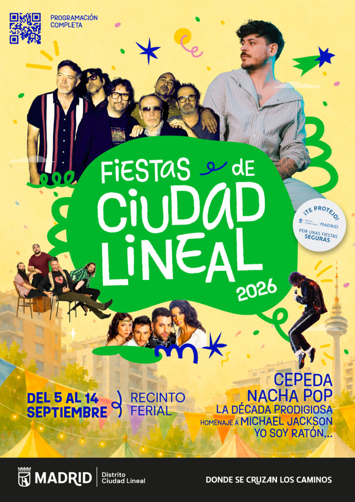 Llegan las Fiestas de Ciudad Lineal 2026: del 5 al 14 de septiembre Carltel fiestas Ciudad Lineal 2026